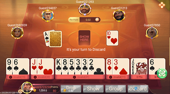 Teen Patti Online Points Rummy